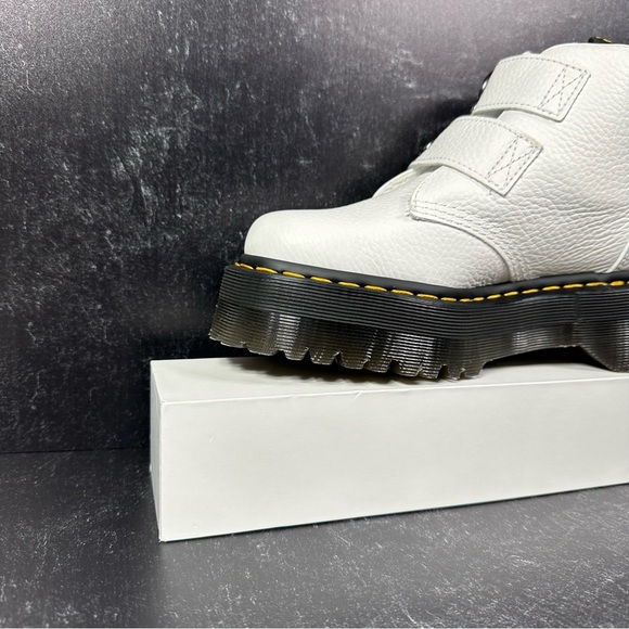 DOC DEVON HEART PEBBLED LEATHER PLATFORM BOOTS WOMENS SIZE 7 MILLED NAPPA - Picture 6 of 12